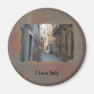 I Liebe Italien - Italienische Side Street Magnet