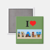 I Liebe Italien Magnet (Vorderseite/Rückseite)