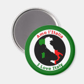 I LIEBE ITALIEN MAGNET (Vorderseite/Rückseite)