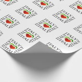 I Liebe Italien mit italienischen Flaggenfarben Geschenkpapier (Ecke)