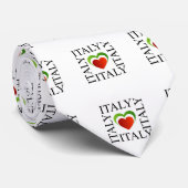 I Liebe Italien mit italienischen Flaggenfarben Krawatte (Gerollt)