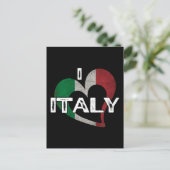 I LIEBE ITALIEN POSTKARTE (Stehend Vorderseite)