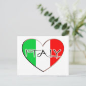 I LIEBE ITALIEN POSTKARTE (Stehend Vorderseite)