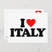 I LIEBE ITALIEN POSTKARTE (Vorne/Hinten)