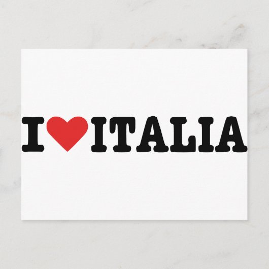I Liebe Italien Postkarte (Vorderseite)