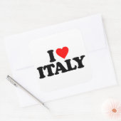 I LIEBE ITALIEN QUADRATISCHER AUFKLEBER (Umschlag)