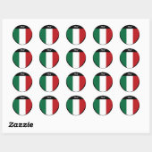 I Liebe Italien Runder Aufkleber (Blatt)
