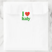 I Liebe Italien Runder Aufkleber (Tasche)