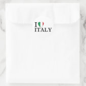 I Liebe Italien Runder Aufkleber (Tasche)
