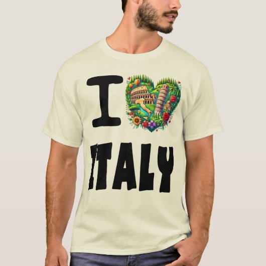 I Liebe Italien T-Shirt (Vorderseite)