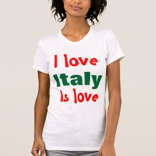 I Liebe Italien T-Shirt (Vorderseite)