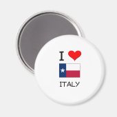 I Liebe Italien Texas Magnet (Vorderseite/Rückseite)