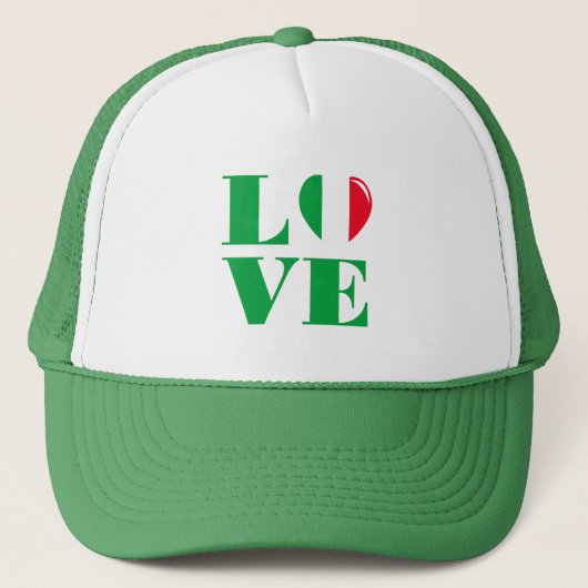 I Liebe Italien Truckerkappe (Vorderseite)