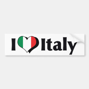 I Liebe Italienische Flagge Autoaufkleber