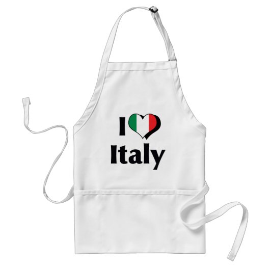 I Liebe Italienische Flagge Schürze (Vorne)
