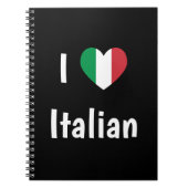 I Liebe Italienische Flaggenfarben Herzstück Notizblock (Vorderseite)