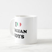 I Liebe Italienische Jungen Kaffeetasse (Vorderseite Links)