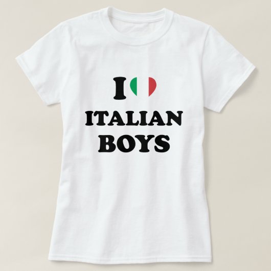 I Liebe Italienische Jungen T-Shirt (Design vorne)