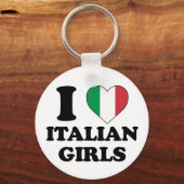 I Liebe Italienische Mädchen Schlüsselanhänger (Vorderseite)