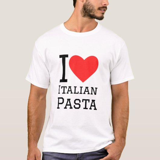 I Liebe italienische Pasta T-Shirt (Vorderseite)