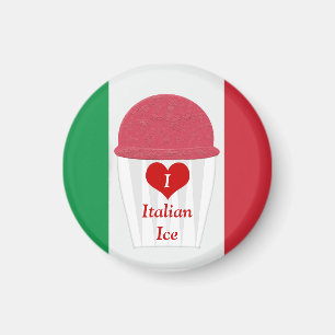 I Liebe Italienisches Eis - Hersteller Magnet