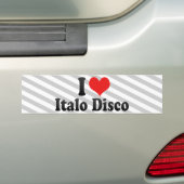 I Liebe Italo Disco Autoaufkleber (Auf Auto)