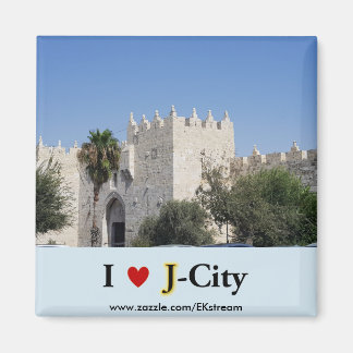 I LIEBE J CITY - Damscus-Gattermagnet Magnet