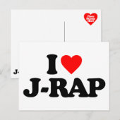 I LIEBE J-RAP POSTKARTE (Vorne/Hinten)