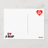 I LIEBE J-RAP POSTKARTE (Rückseite)