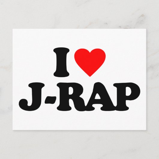 I LIEBE J-RAP POSTKARTE (Vorderseite)