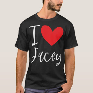 I Liebe Jacey Name Personalisiert Girl BESTE FREUN T-Shirt