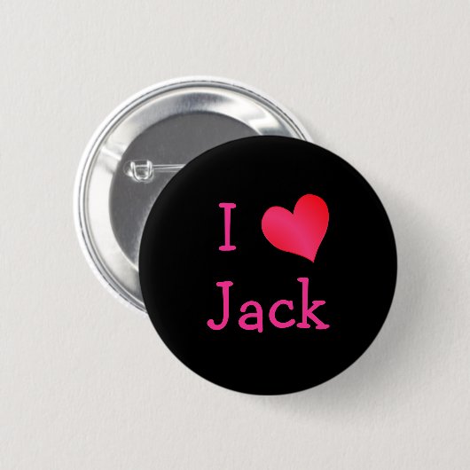 I LIEBE JACK BUTTON (Vorne & Hinten)