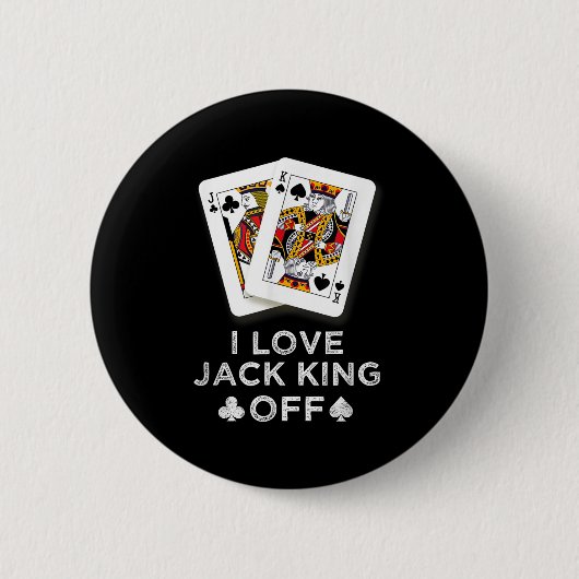 I Liebe Jack King Off Funny Player Poker Button (Vorderseite)