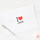 I LIEBE JACK QUADRATISCHER AUFKLEBER (Umschlag)