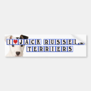 I LIEBE-JACK-RUSSELL-TERRIER - BLÖCKE AUTOAUFKLEBER