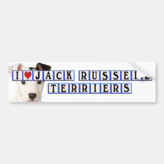 I LIEBE-JACK-RUSSELL-TERRIER - BLÖCKE AUTOAUFKLEBER
