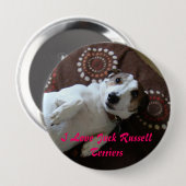 I Liebe-Jack-Russell-Terrier-Knopf Button (Vorne & Hinten)