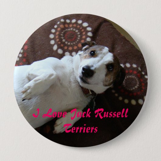 I Liebe-Jack-Russell-Terrier-Knopf Button (Vorderseite)