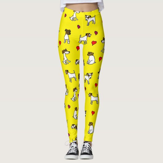 I Liebe Jack Russell Terrier Leggings (Vorderseite)