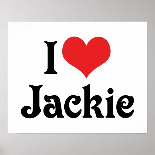 I Liebe Jackie Poster (Vorne)