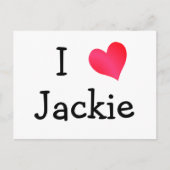I Liebe Jackie Postkarte (Vorderseite)