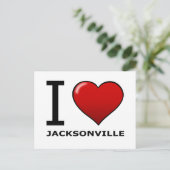I LIEBE JACKSONVILLE, FL - FLORIDA POSTKARTE (Stehend Vorderseite)
