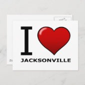 I LIEBE JACKSONVILLE, FL - FLORIDA POSTKARTE (Vorne/Hinten)