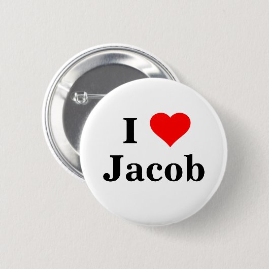 I Liebe Jacob Button (Vorne & Hinten)