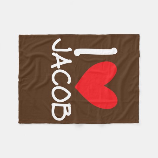 I Liebe Jacob Name Personalisiert Men Typ BESTE FR Fleecedecke (Vorderseite (Horizontal))