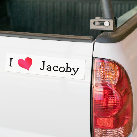 I Liebe Jacoby Autoaufkleber (Auf Lkw)
