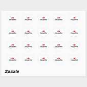 I Liebe Jacqueline Herz-Aufkleber (Blatt)