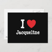 I Liebe Jacqueline T - Shirt Postkarte (Vorne/Hinten)