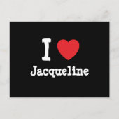 I Liebe Jacqueline T - Shirt Postkarte (Vorderseite)
