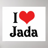 I Liebe Jada Poster (Vorne)